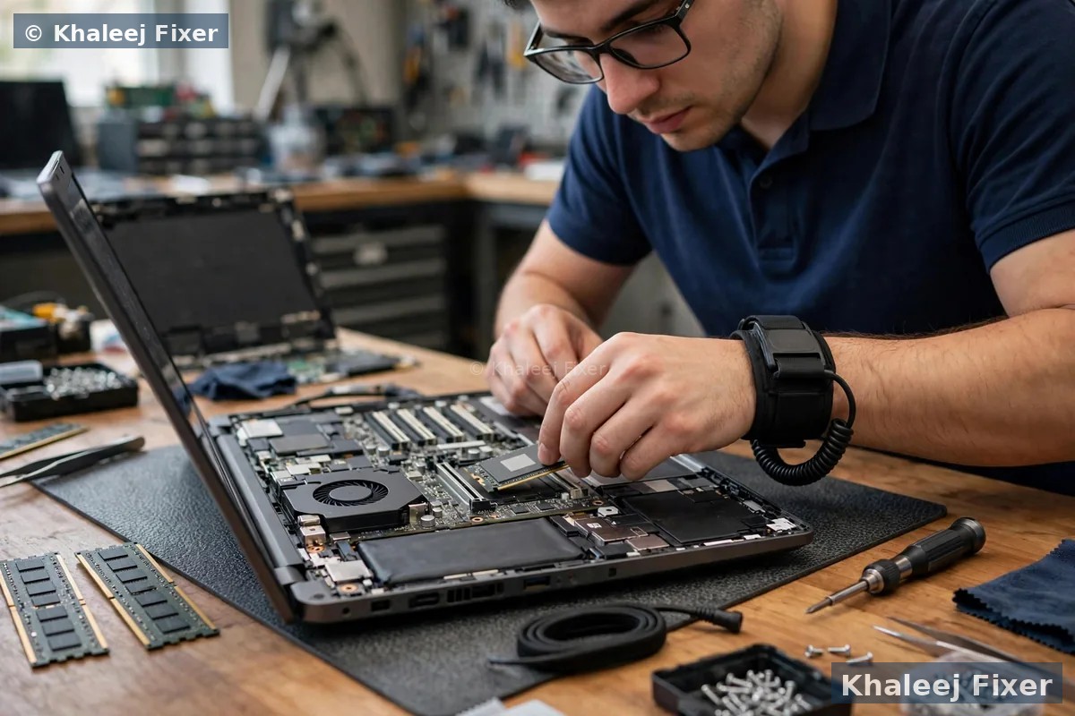 Laptop SSD and RAM upgrade service in Sharjah — speed up slow laptop